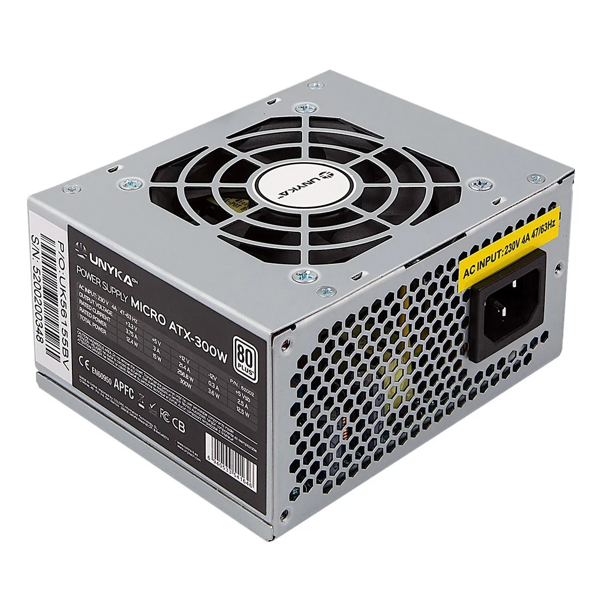 UNYKAch SFX 300W alimentatore per computer 20+4 pin ATX Argento - immagine 1