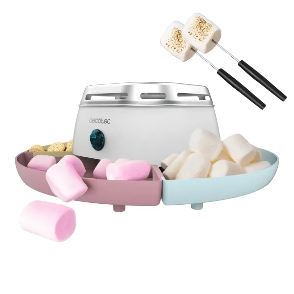 Scalda marshmallow Cecotec Fun and Sugar - 270W - Sicuro - 2 forchette in metallo - Scomparti rimovibili - Senza fiamma - Facile da pulire e riporre - Bianco - immagine 1