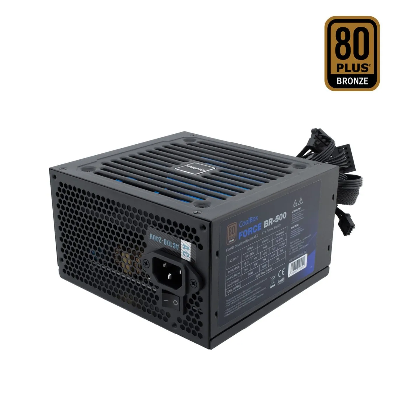 CoolBox Force BR-500 alimentatore per computer 500 W 20+4 pin ATX ATX Nero - immagine 1