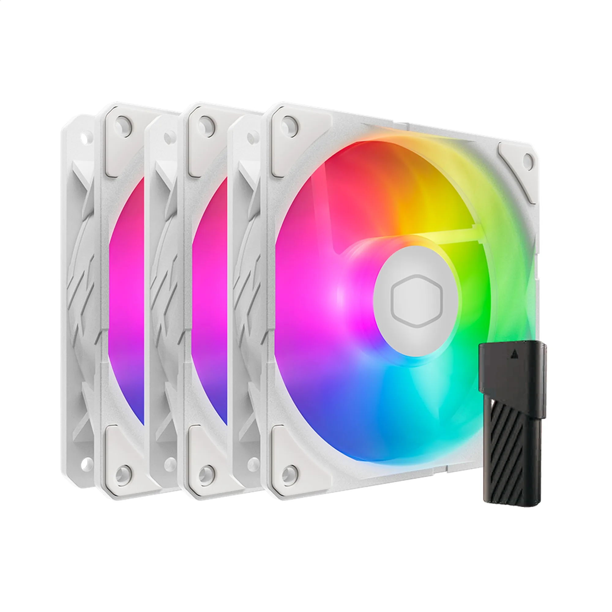Cooler Master SickleFlow Edge 120 ARGB 3-pack Fan Kit White Edition Case per computer Ventilatore 12 cm Bianco 3 pz - immagine 1