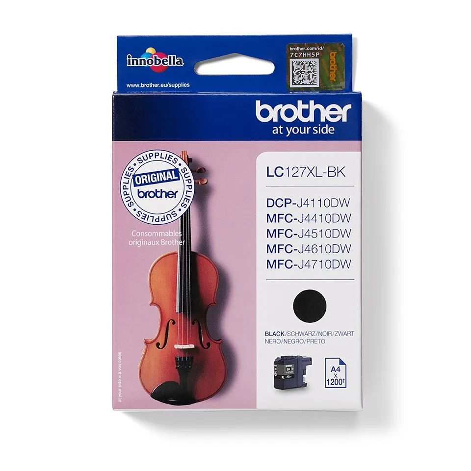 ORIGINALE Brother Cartuccia d'inchiostro nero LC127XLBK LC-127XL 1200 pagine - immagine 1