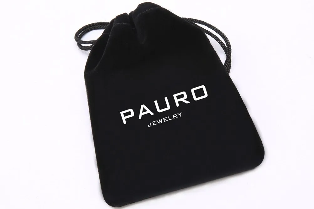 PAURO Uomo Anello da Sposa in Acciaio Inossidabile Vintage con Zaffiro Promesso con Pietra Grande Argento Blu Misura 14 - immagine 7