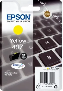 ORIGINALE Epson Cartuccia d'inchiostro giallo C13T07U440 407 1900 pagine 203ml - immagine 1