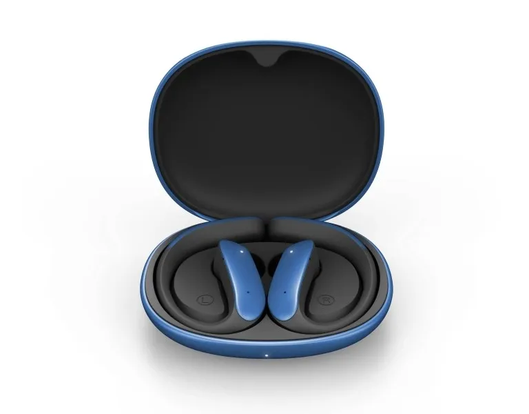 Cuffie sportive wireless Energy Systems PulseFit - Bluetooth 5.4 - Resistenti al sudore e agli schizzi - Auricolari con vestibilità sicura per un comfort ottimale - Chiamate stereo - Autonomia della batteria di 22 ore - Assistente vocale integrato - Blu - immagine 1