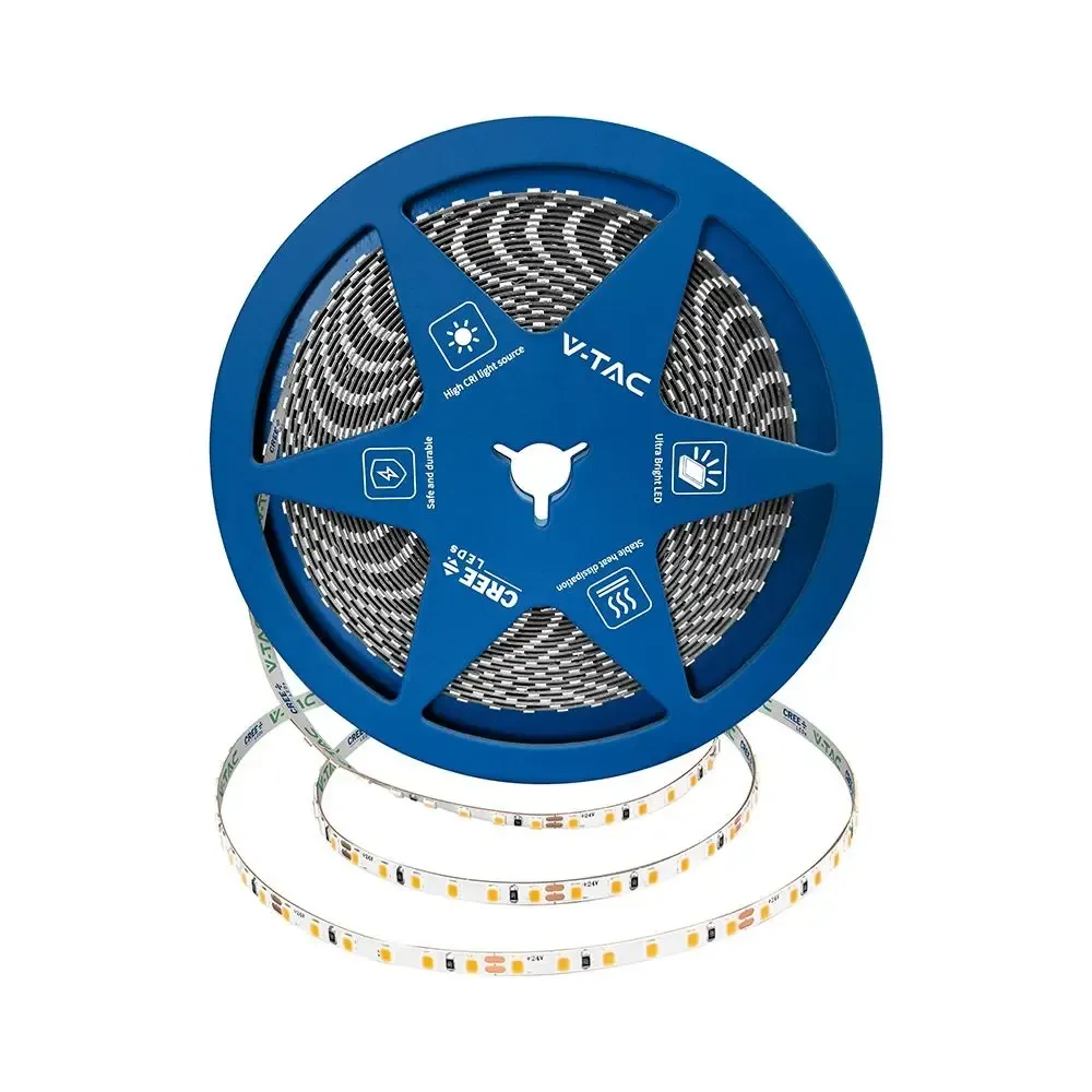 120 8W Led Strip Light With Cree Chip 6500K Ip20 24V 5Mm Double Pcb - immagine 1