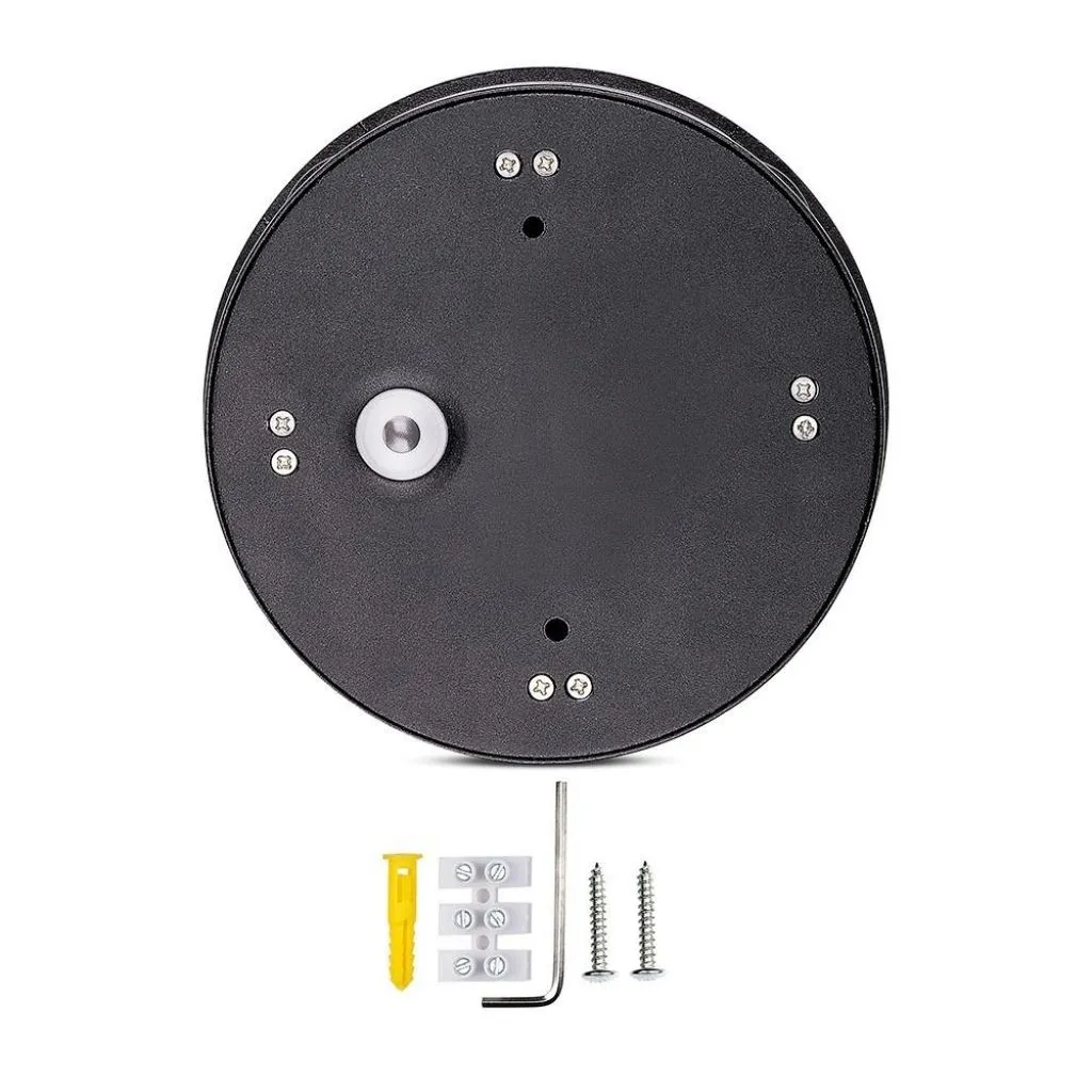 V-TAC Lampada LED da Muro Rotondo 4W 110LM/W Colore Nero 3000K IP65 - immagine 1