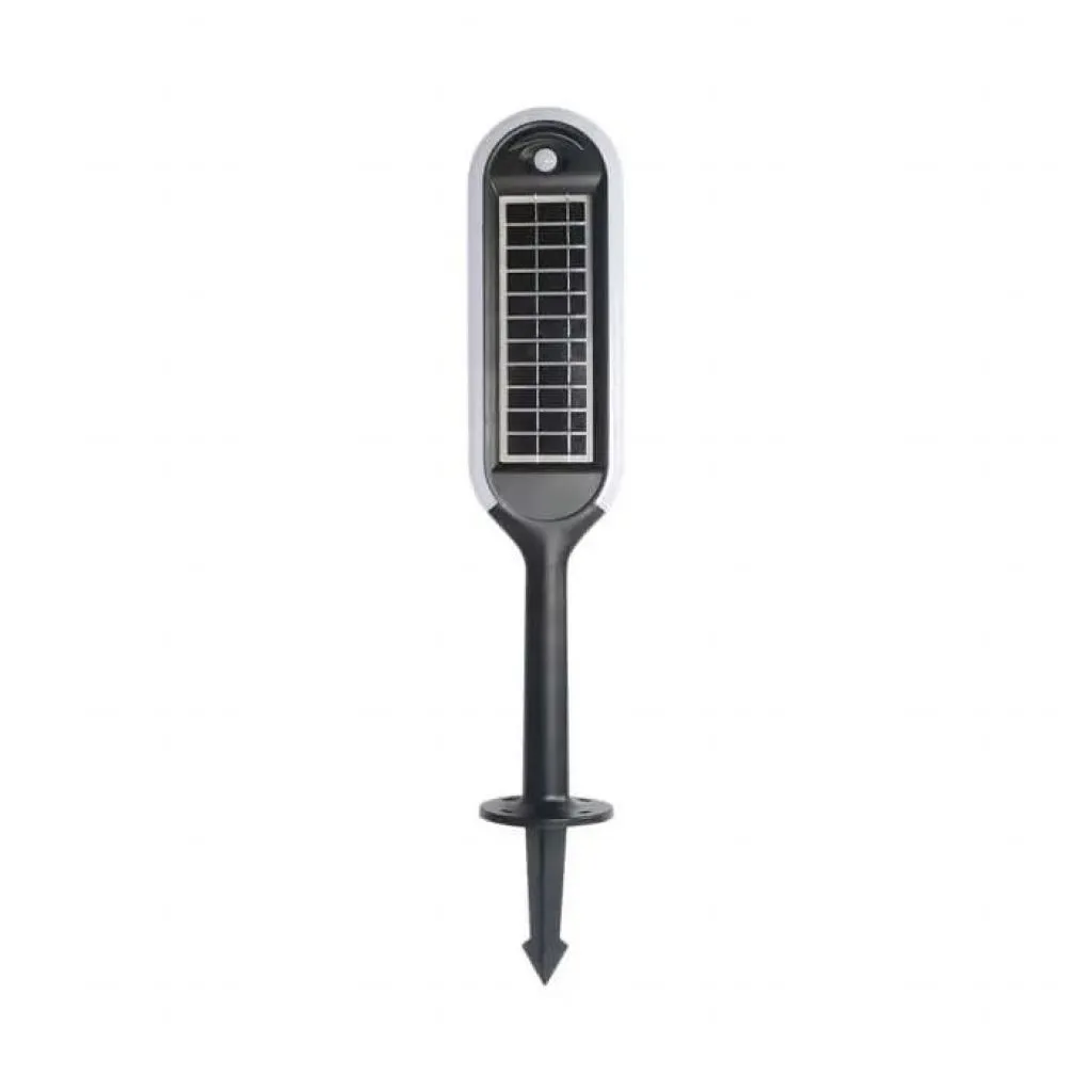 V-TAC Piantana Solare LED da Giardino 5W Colore Bianco e Nero 3000K IP65 - immagine 1