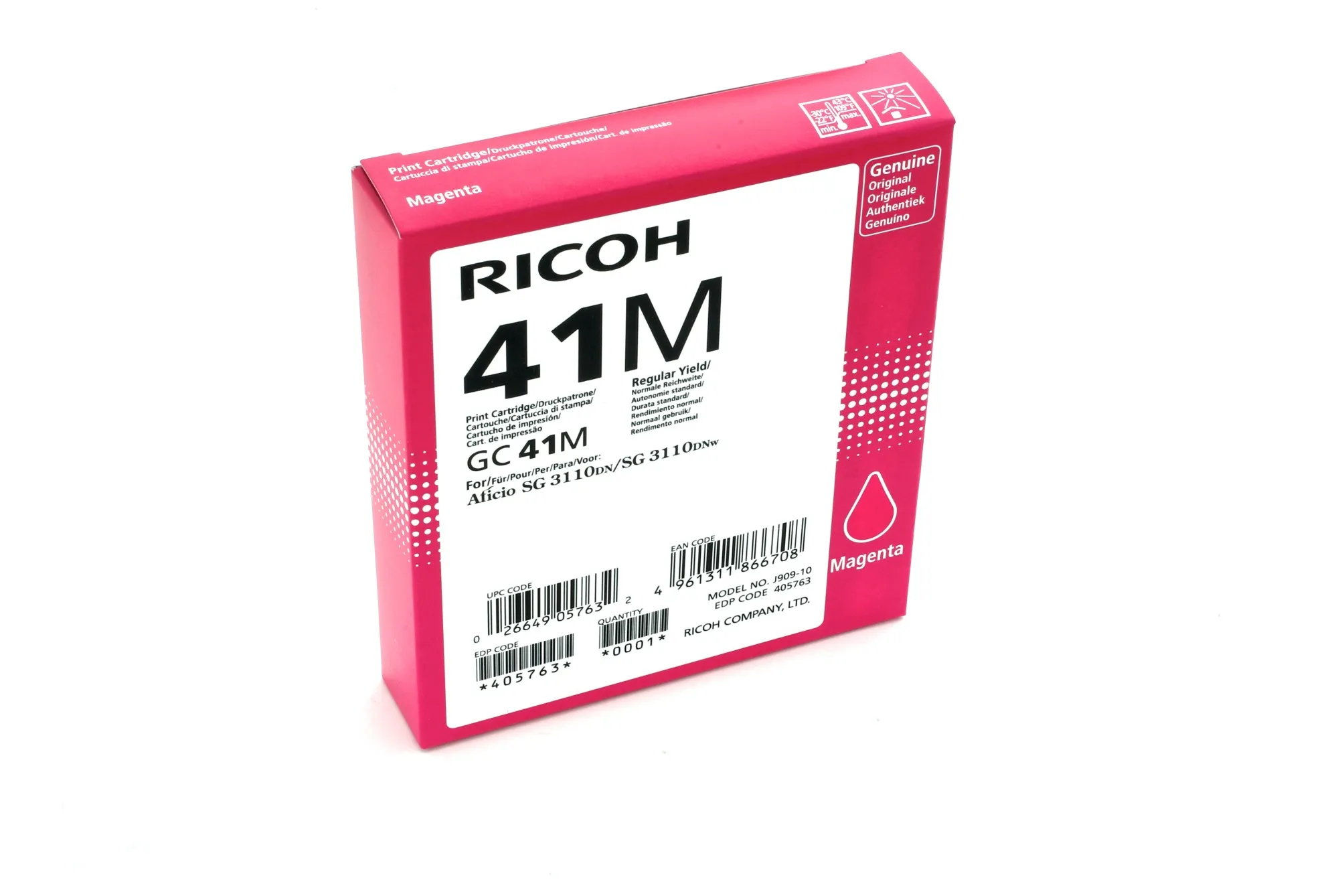 Originale Ricoh GC41 cartuccia gel magenta - 405763 - immagine 1