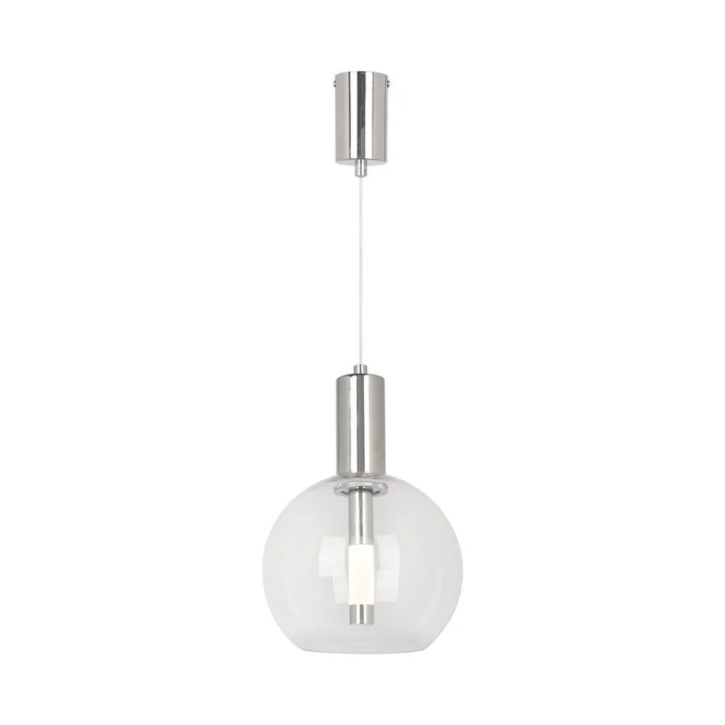 V-TAC Lampadario LED a Sospensione 5W Sfera in Vetro Trasparente 3000K - immagine 1