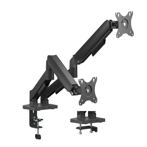 Supporto da tavolo per monitor/TV Aisens ECO con contrappeso girevole e inclinabile 9 kg (3 perni - 2 bracci) 17-32 - Nero - immagine 1