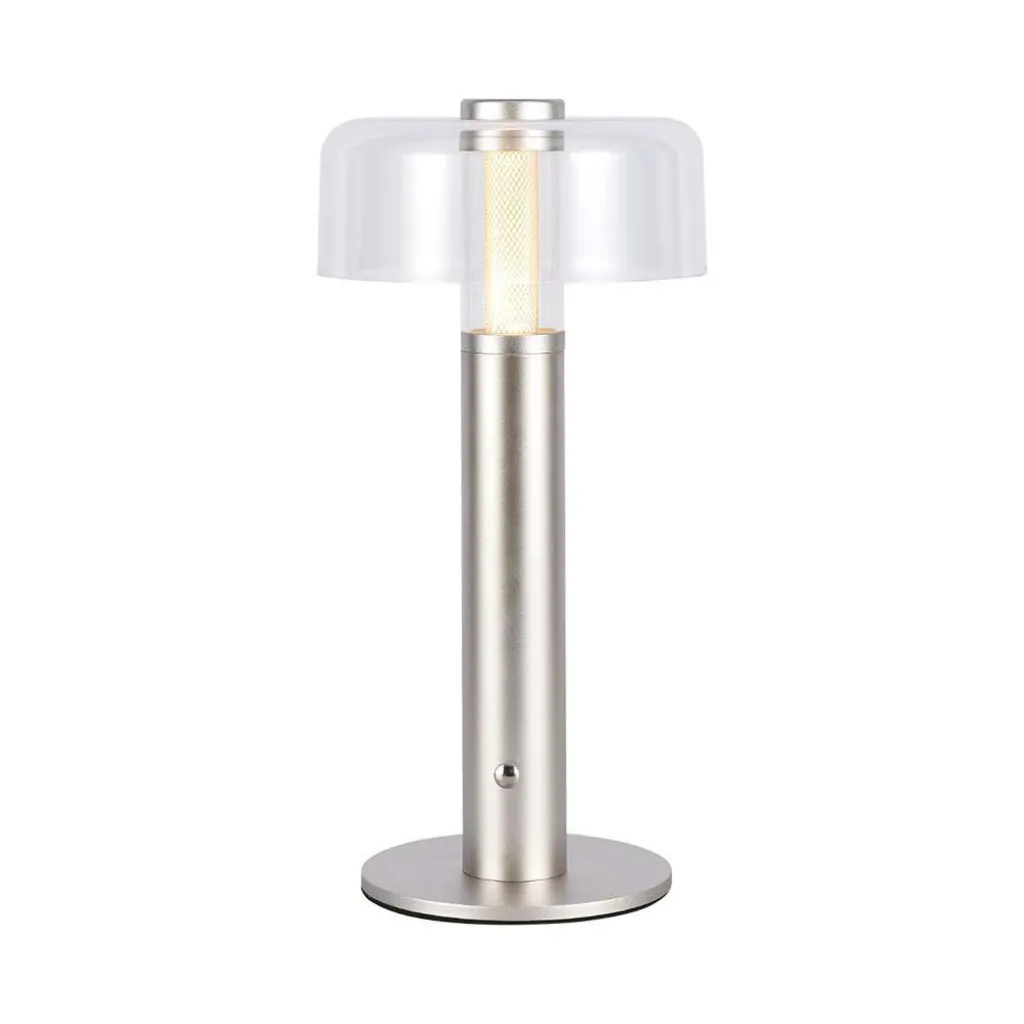 V-TAC Lampada LED da Tavolo 1W Colore Champagne e Bianco Trasparente Ricaricabile con USB C Touch Dimmerabile 3000K - immagine 1