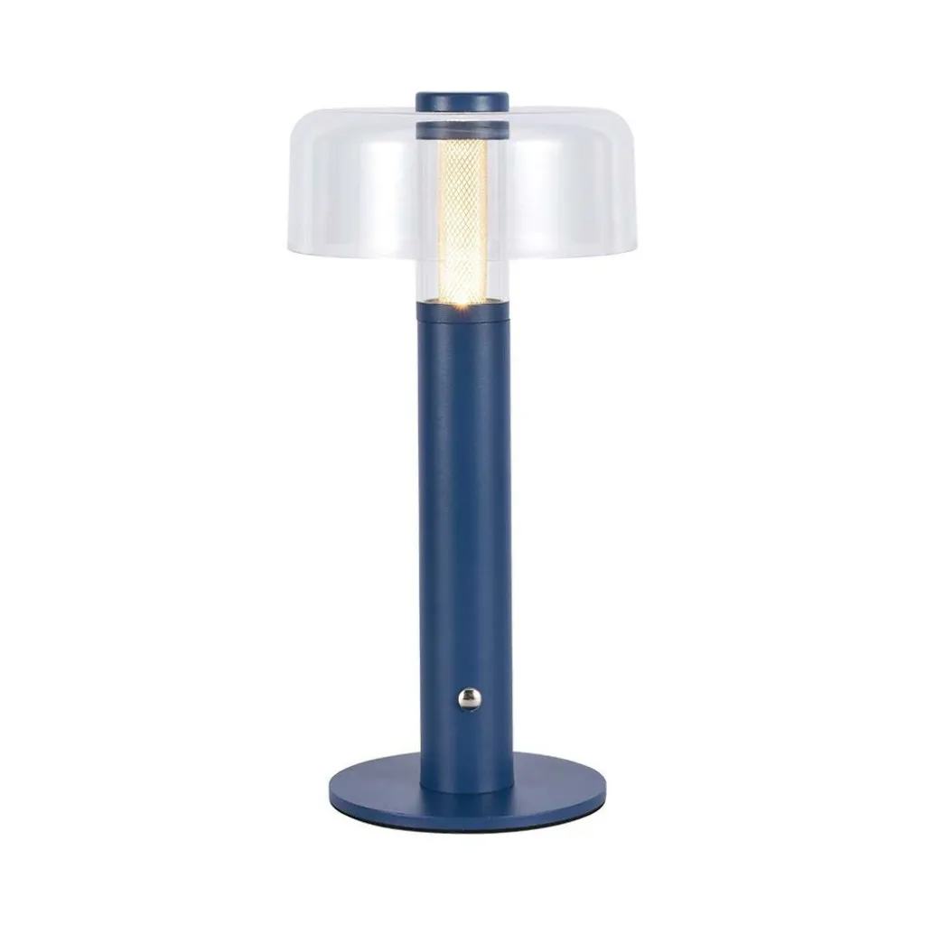 V-TAC Lampada LED da Tavolo 1W Colore Blu Morandi sabbia e Bianco Trasparente Ricaricabile con USB C Touch Dimmerabile 3000K - immagine 1