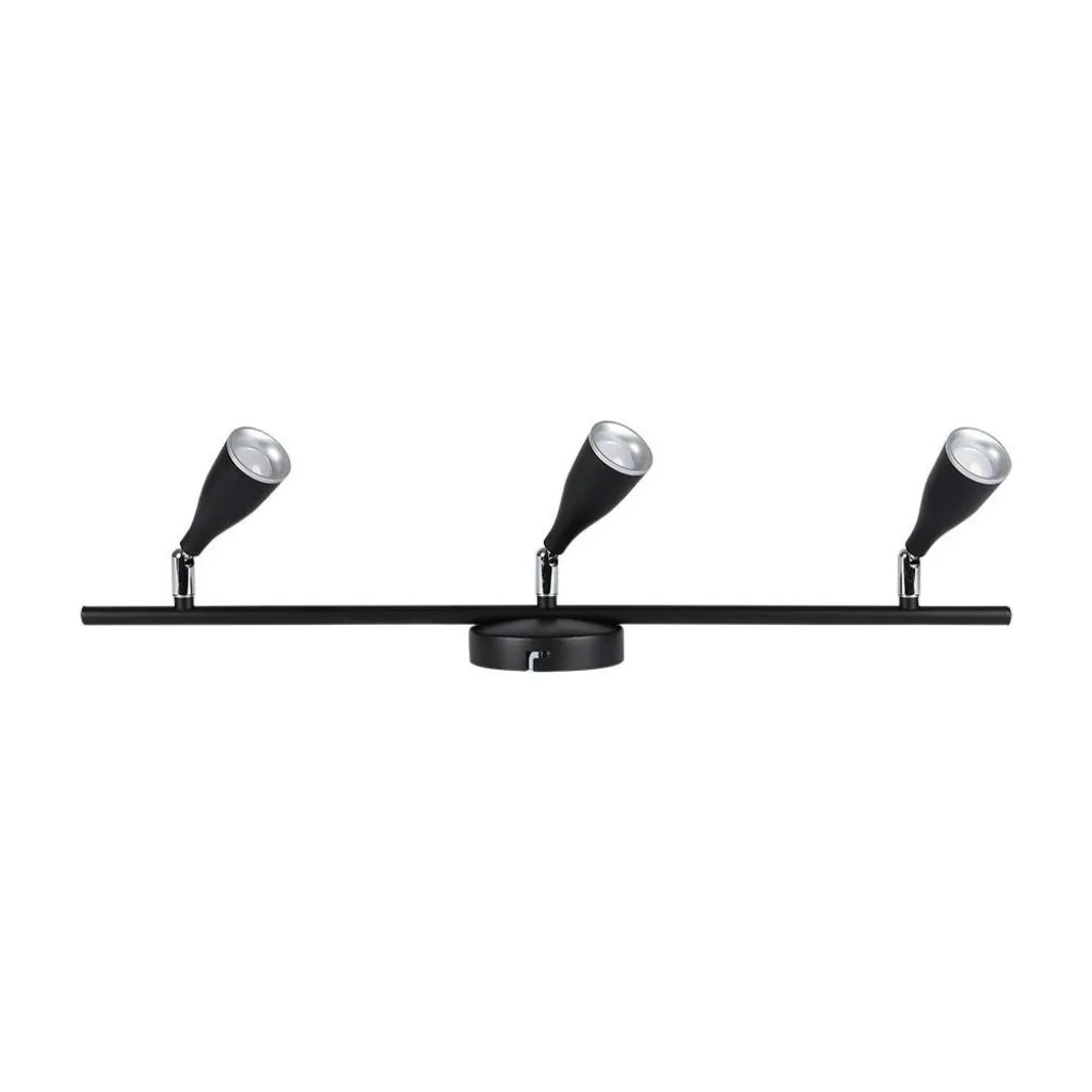V-TAC Faretto LED da Muro Triplo 135W con Testa Orientabile Colore Nero 3000K IP20 - immagine 1