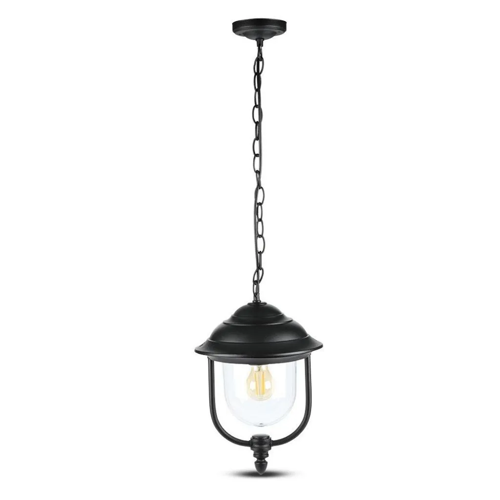V-TAC Lampada LED da Soffitto a Lanterna con Portalampada E27 (Max 60W) Colore Nero l: 890mm IP44 - immagine 1