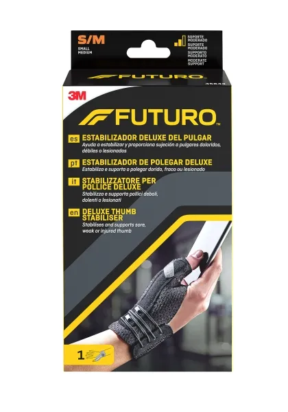 Stabilizzatore per pollice Futuro Deluxe - Taglia S/M (127 - 165 cm) - Traspirante - Nero - immagine 1