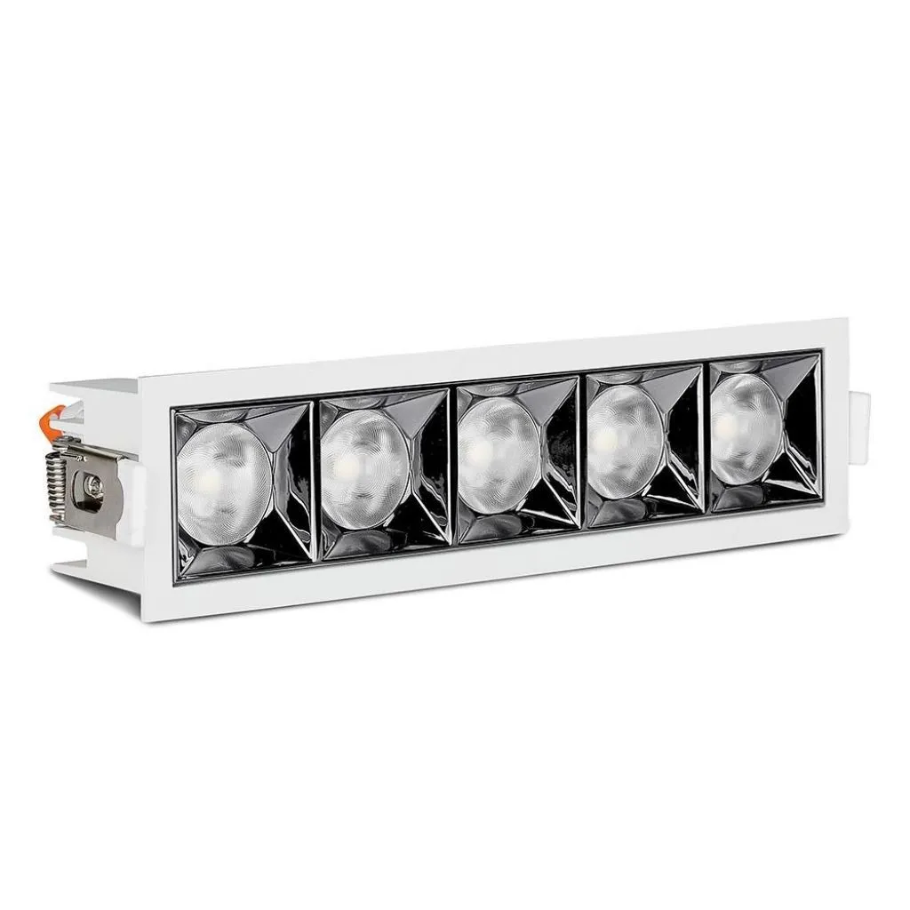 V-TAC PRO Faretto LED Chip Samsung da Incasso 20W (5*4W) UGR90 - immagine 1
