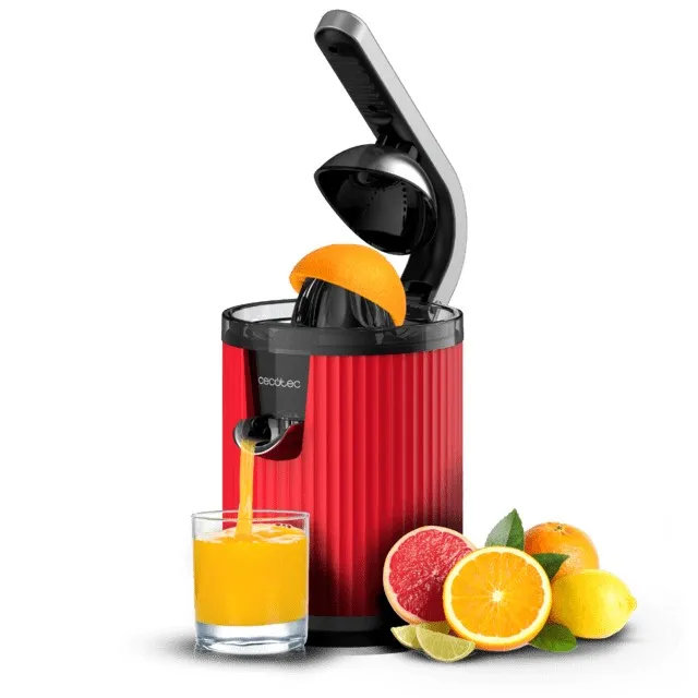 Cecotec Xqueeze RetroJuice 600 Estrattore di succo 600 W Nero Rosso Acciaio inox - immagine 1
