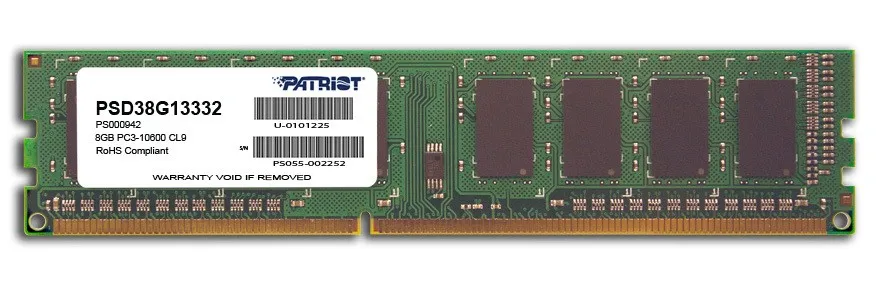 Patriot Ram Dimm 8Gb Ddr3 1333Mhz Cl9 - immagine 1