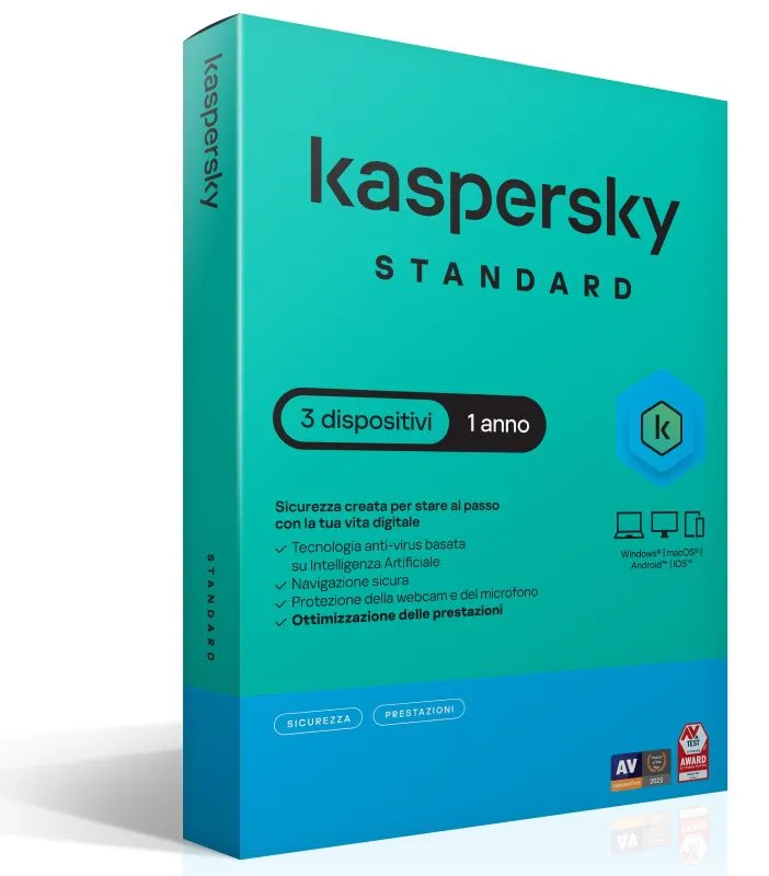 Kaspersky Standard 3Dev 1Y Superslim Box - immagine 1