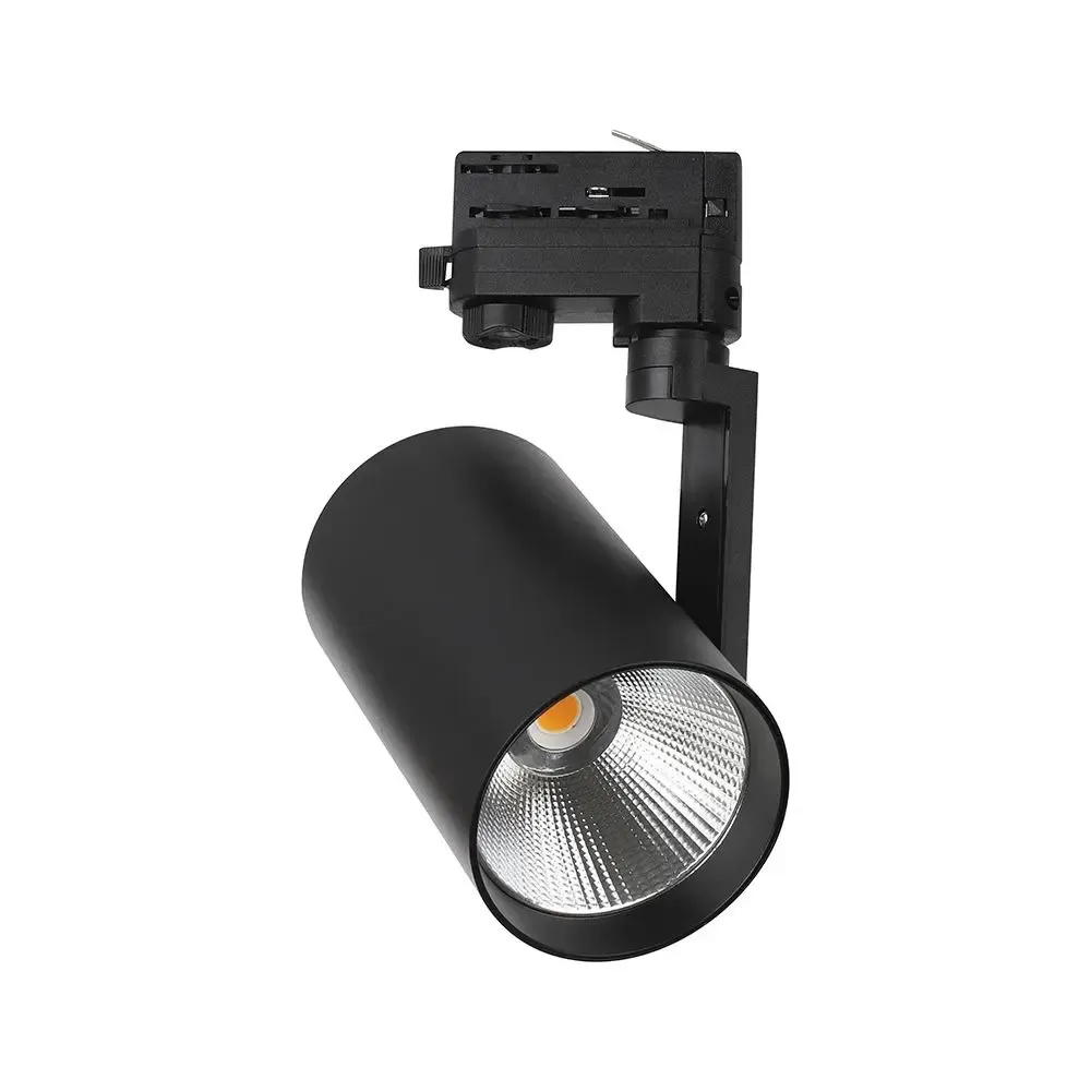 V-TAC PRO Faretto LED COB Chip CREE per Binario Trifase 35W 25° Nero 3000K - immagine 1