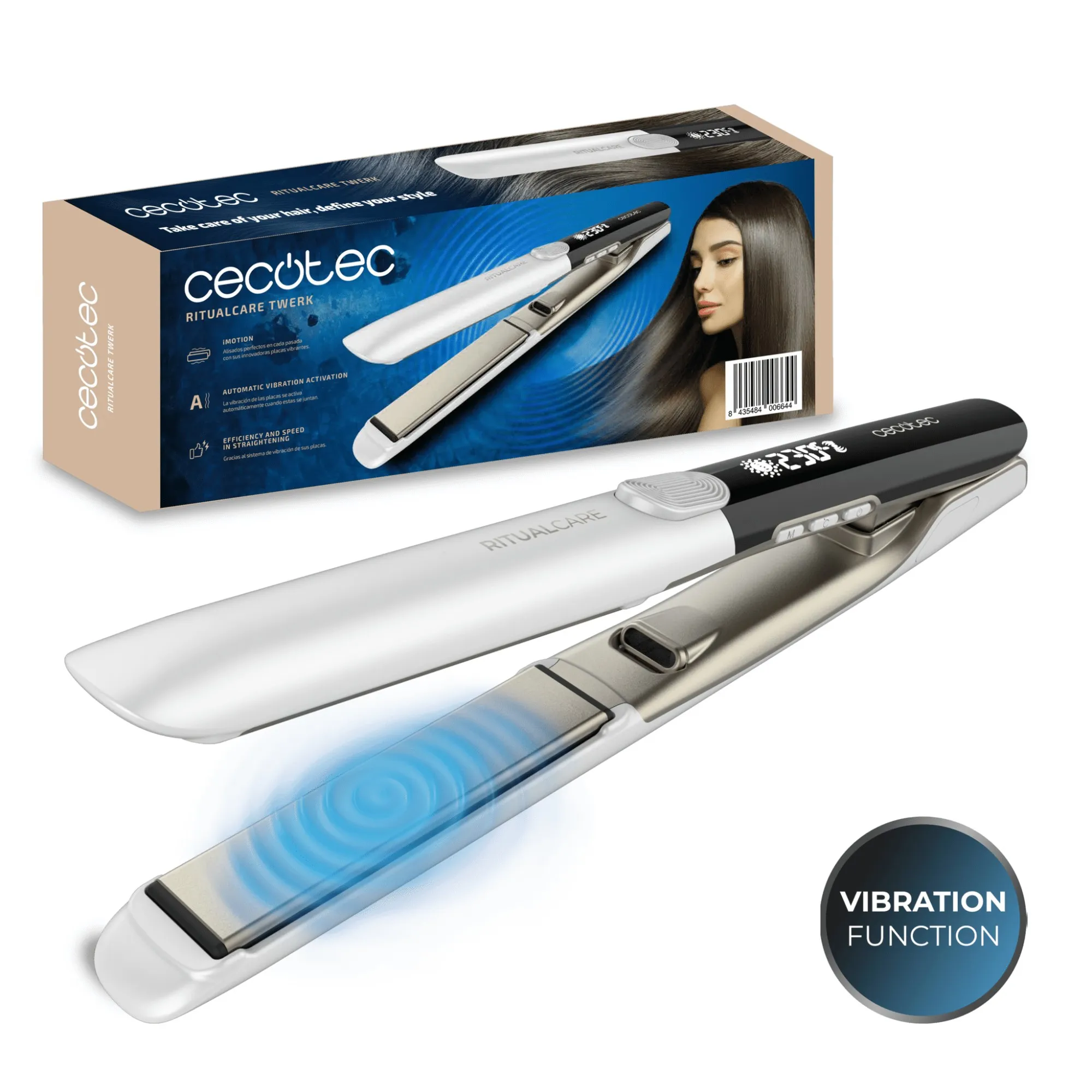 Cecotec RitualCare Twerk Piastra per capelli Caldo Bianco - immagine 1