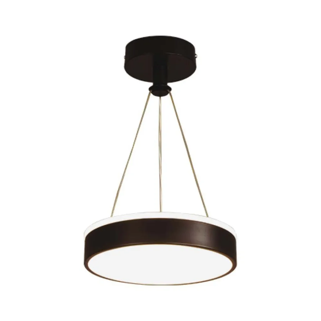 V-TAC Lampadario LED a Sospensione Circolare 12W in Metallo Colore Nero d: 240mm h: 500mm 4000K - immagine 1