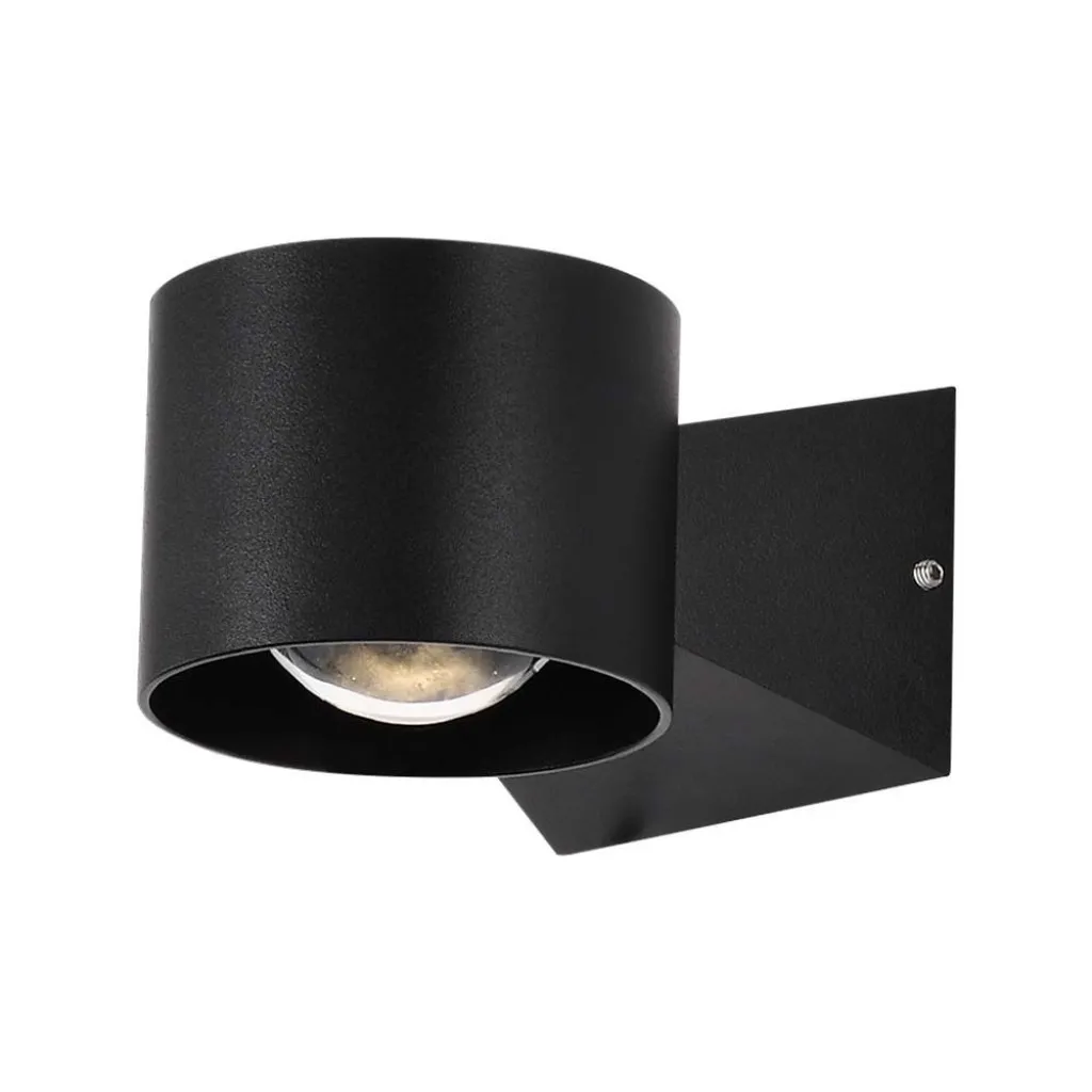 V-TAC 6W LED Wall Light 4000K Black Body IP65 - immagine 1