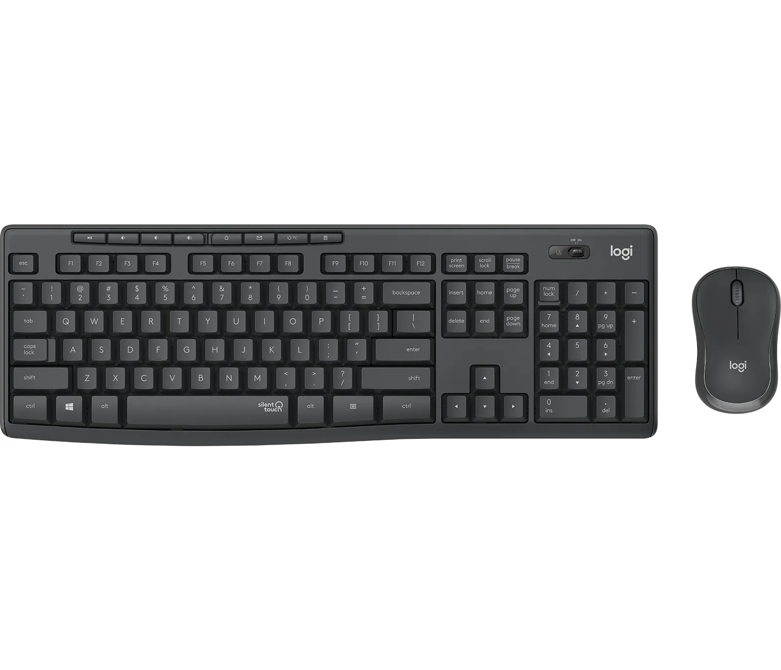 Logitech MK295 Silent Wireless Combo tastiera Mouse incluso USB QWERTY Spagnolo Grafite - immagine 1