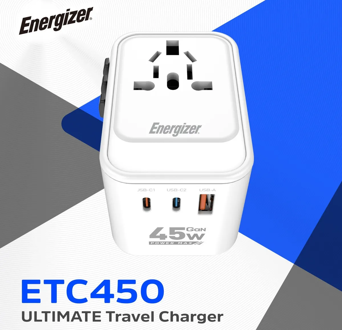 Presa Da Viaggio Internaz.Pd45W 2 Usb C 1 X Usb A Travel Plug - immagine 1