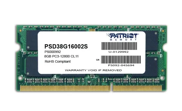 Patriot Ram Sodimm 8Gb Ddr3 1600Mhz - immagine 1