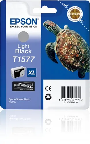 ORIGINALE Epson Cartuccia d'inchiostro lightblack C13T15774010 T1577 XL 23000 pagine 259ml - immagine 1