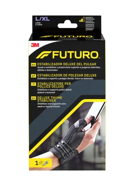 Stabilizzatore per pollice Futuro Deluxe - Taglia L/XL (165 - 203 cm) - Traspirante - Nero - immagine 1