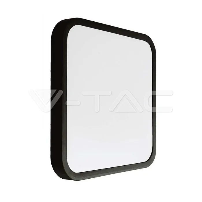V-TAC PRO Plafoniera LED Chip Samsung Quadrata 48W 100LM/W Colore Nero 420mm 6500K IP44 - immagine 1