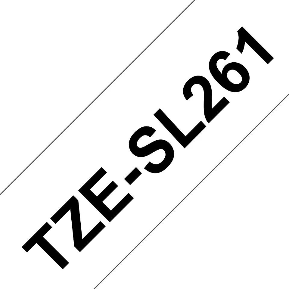 ORIGINALE Brother Nastro Nero su bianco TZe-SL261 Nastro per etichette nero su bianco con pellicola aggiuntiva laminata Brother TZe-SL261 36 mm di larghezza - immagine 1