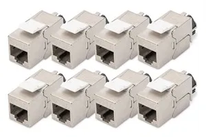 Modulo Keystone Cat 6A Schermato Con Supporto Dei Cavi Intelligente - 8 Pezzi - immagine 1