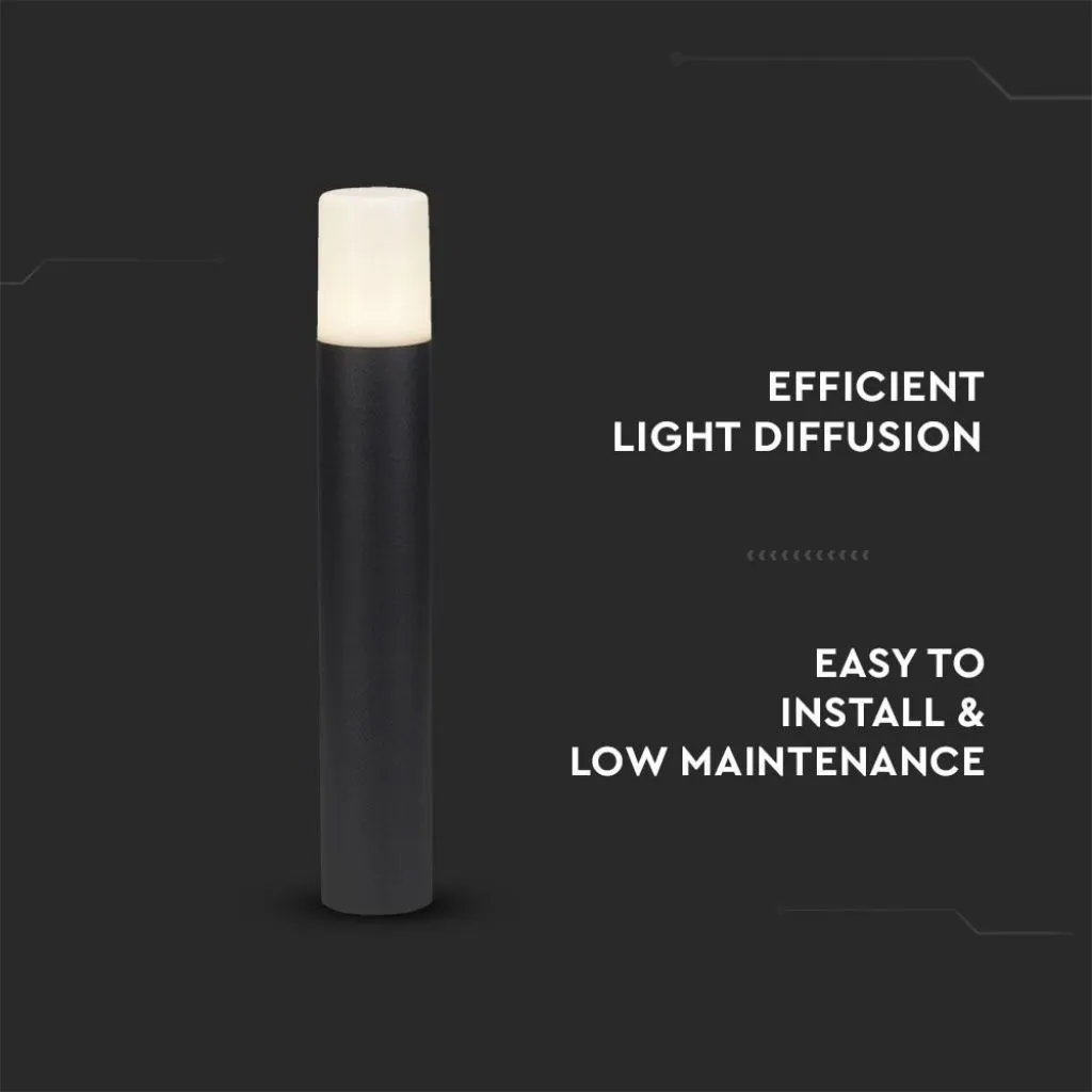 V-TAC Lampada LED da Giardino Cilindrica con Portalampada GU10 (Max 35W) con Corpo Nero e Copertura Bianca h: 50cm IP54 - immagine 1