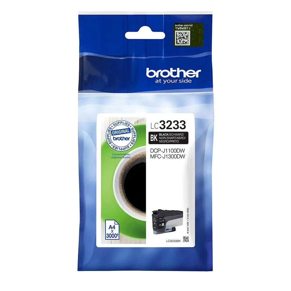 ORIGINALE Brother Cartuccia d'inchiostro nero LC3233BK LC-3233BK 3000 pagine - immagine 1