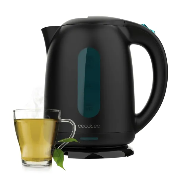 Bollitore elettrico Cecotec Thermosense 180 - Potenza 2200W - Capacità 17L - Senza BPA - Filtro anticalcare rimovibile - Base girevole a 360º - Spegnimento automatico - Nero - immagine 1