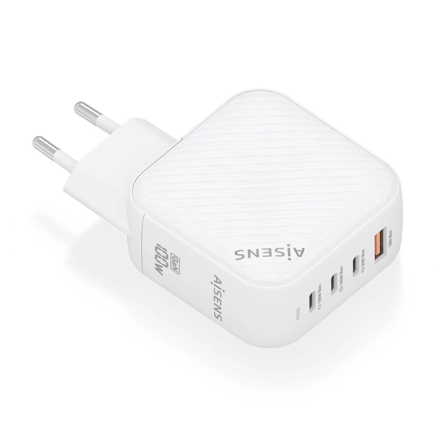 AISENS ASCH-100W4P028-W Caricabatterie per dispositivi mobili Universale Bianco AC Ricarica rapida Interno - immagine 1