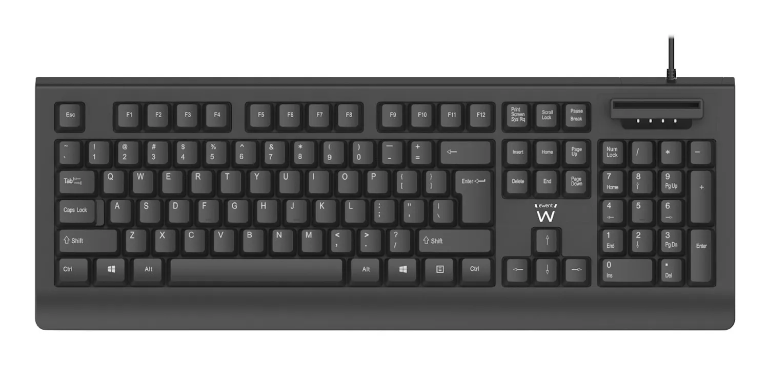 Ewent EW3287 tastiera Universale USB QWERTY Portoghese Nero - immagine 1