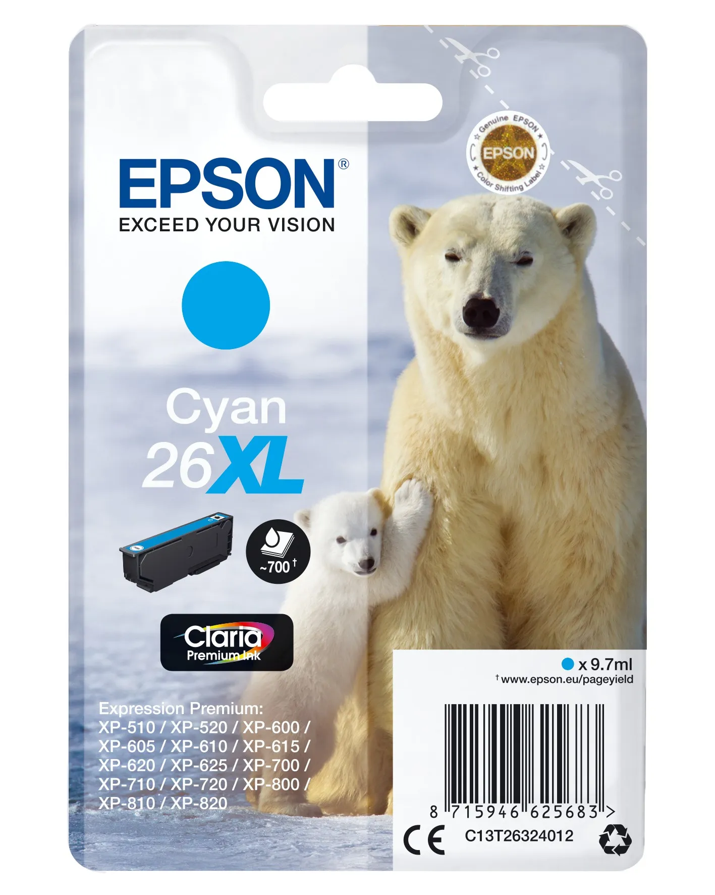 Epson Polar bear Cartuccia Ciano XL - immagine 1