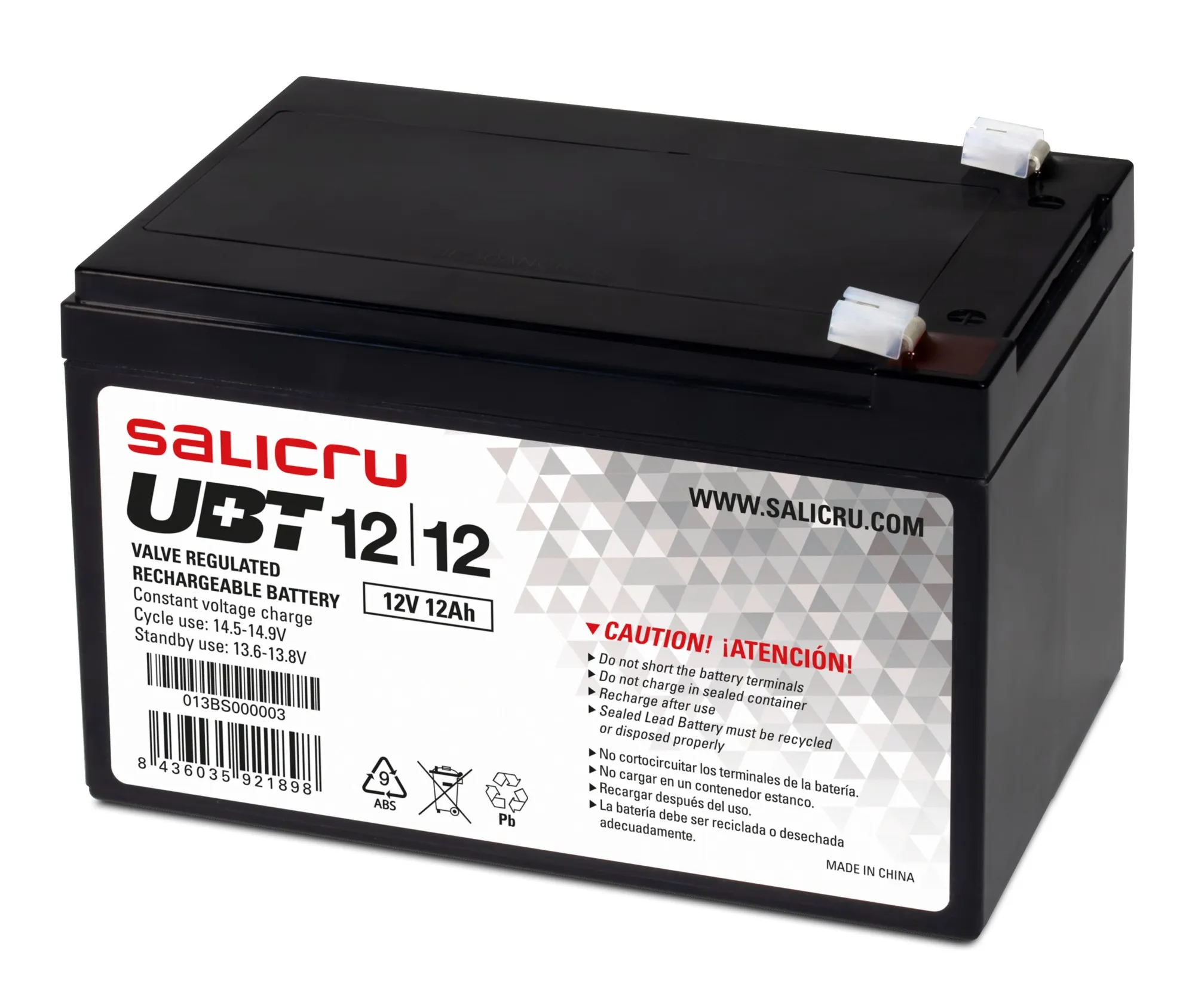 Salicru 013BS000003 batteria UPS Acido piombo (VRLA) 12 V 12 Ah - immagine 1