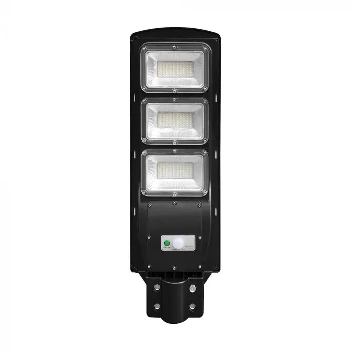 12W Led Plastic Solar Street Light 6000K Black Body - immagine 1