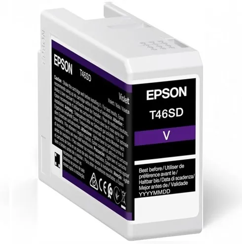 ORIGINALE Epson Cartuccia d'inchiostro Violetto C13T46SD00 T46SD 25ml - immagine 1