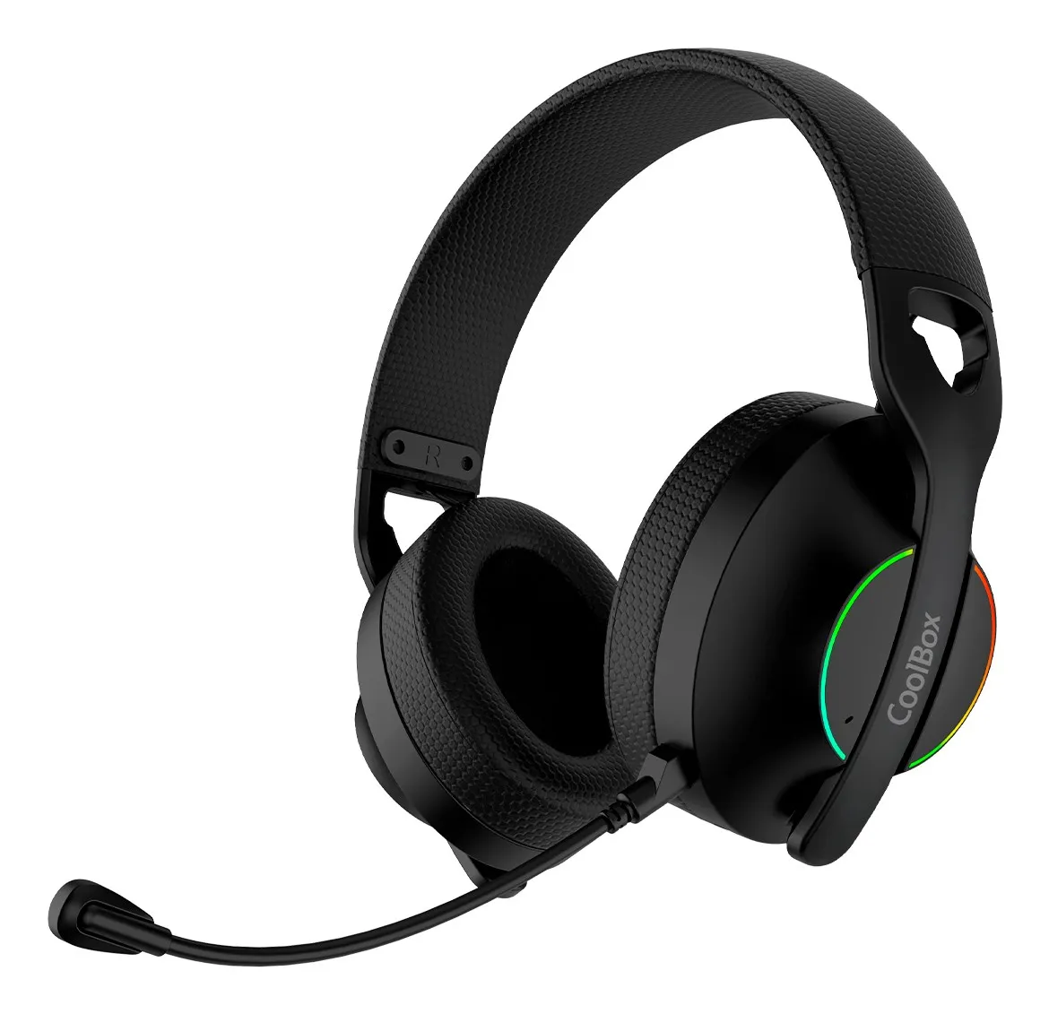 CoolBox WB01 RGB Auricolare Con cavo e senza cavo A Padiglione Gaming USB tipo-C Bluetooth Nero - immagine 1