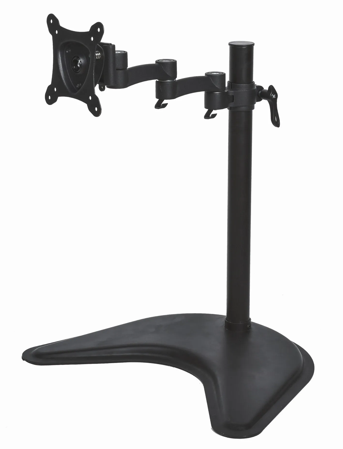 Braccio Da Tavolo Con Base Per Video Fino A 15 Kg Da 13 A 27 Fino A Vesa 100X100 Con Tre Snodi - immagine 1