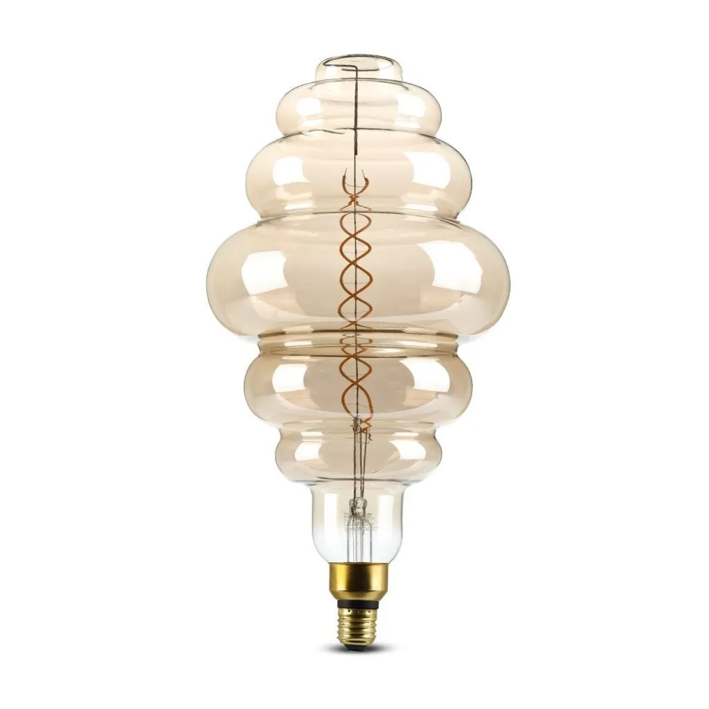V-TAC Lampadina LED E27 8W S200 Doppio Filamento Oscurato 1800K Dimmerabile - immagine 1