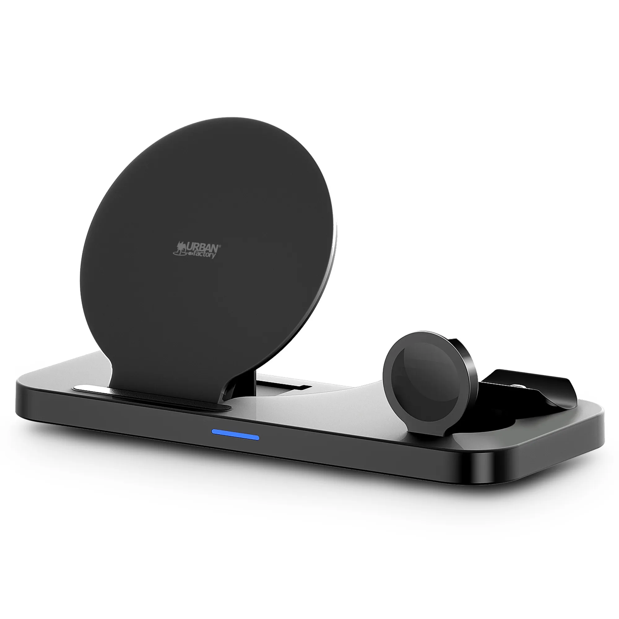 Urban Factory SWC35UF Caricabatterie per dispositivi mobili Cuffie Orologio intelligente Telefono Nero Batteria Carica wireless Interno - immagine 1