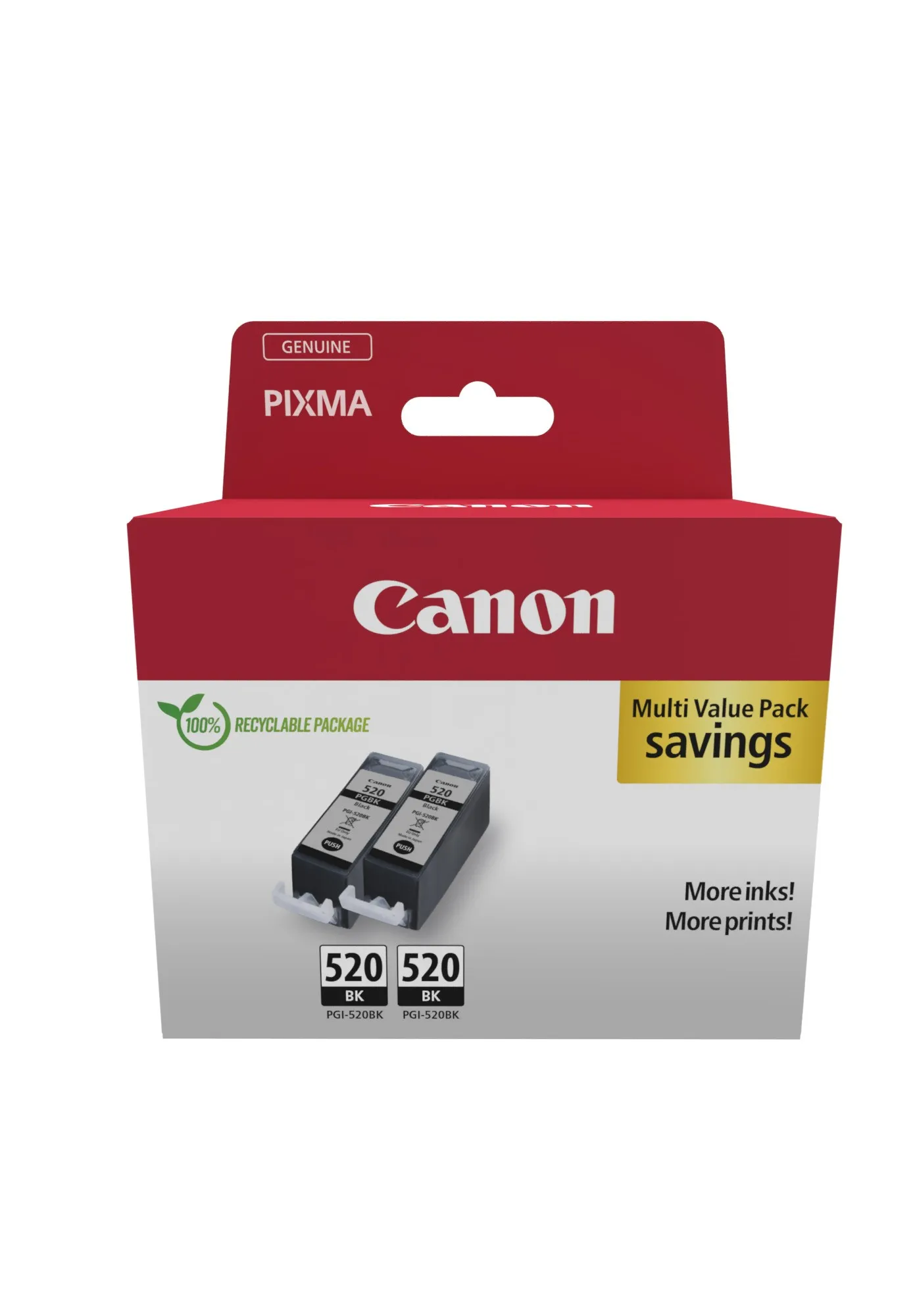 ORIGINALE Canon Multipack nero PGI-520BK 2932B019 - immagine 1