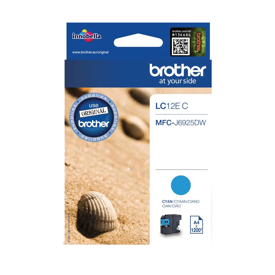 ORIGINALE Brother Cartuccia d'inchiostro ciano LC12EC LC-12E 1200 pagine - immagine 1